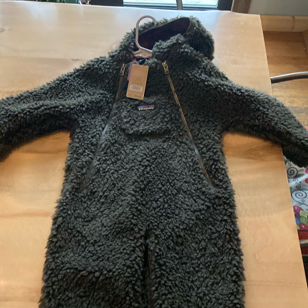 Patagonia baby Fleece Bunting - brown